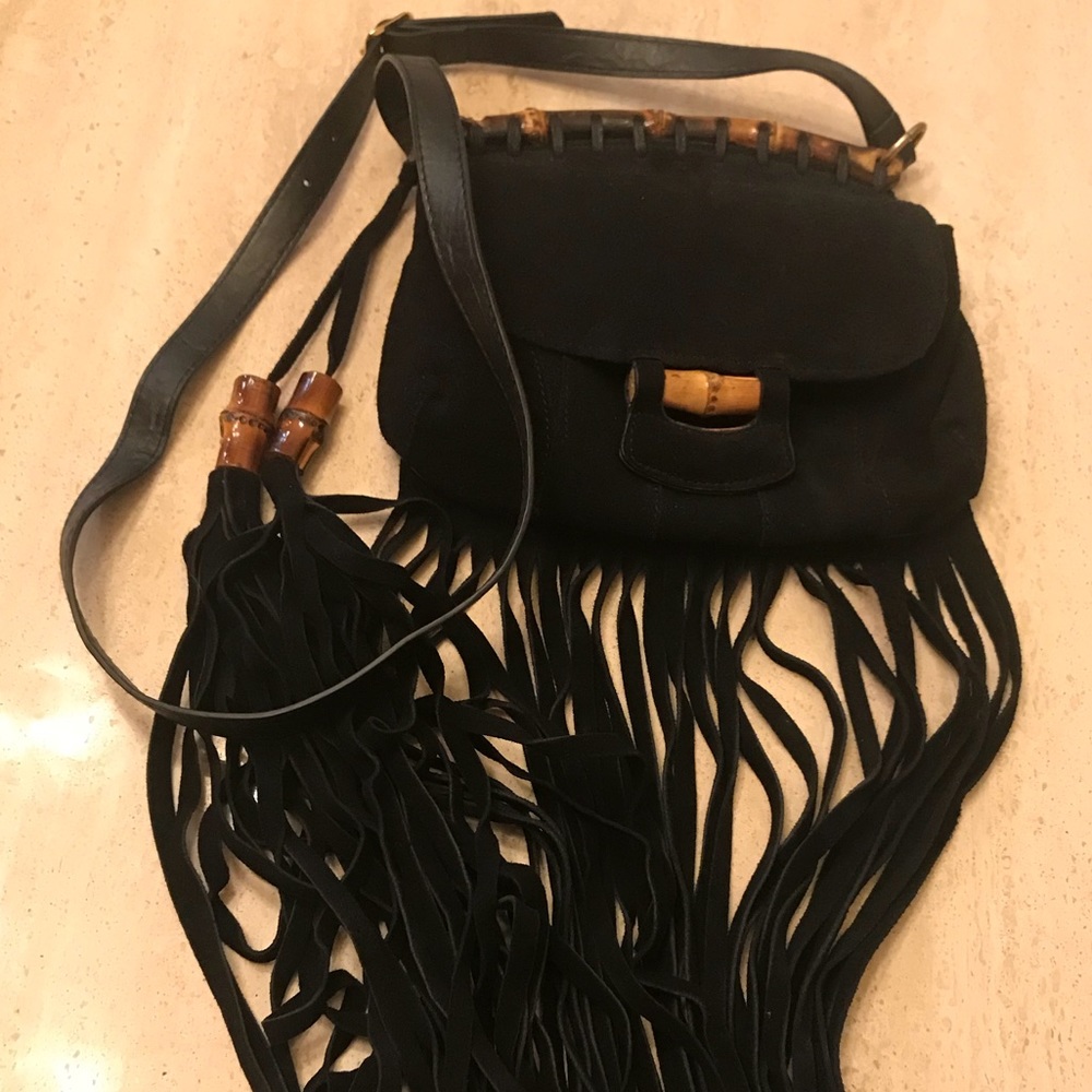 Inzi Black Fringe Purse
